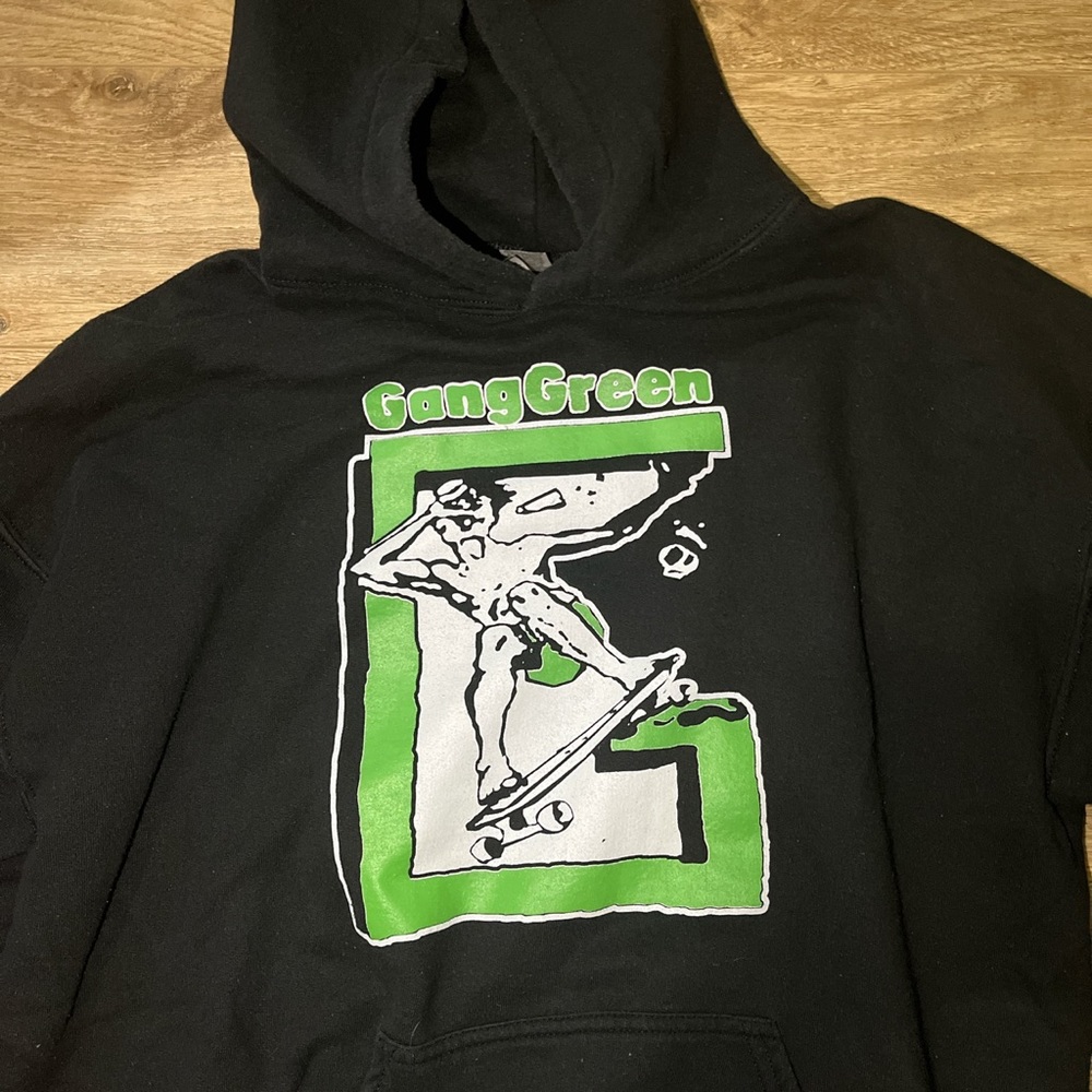 GANG GREEN SKATEBOARD HOODIE , size M, Black